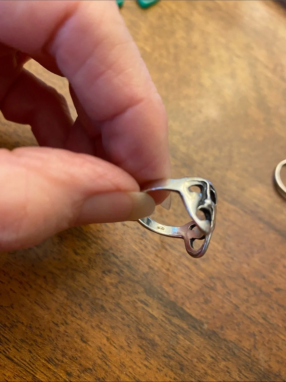 Sterling Silver Tragedy Theater Mask Ring